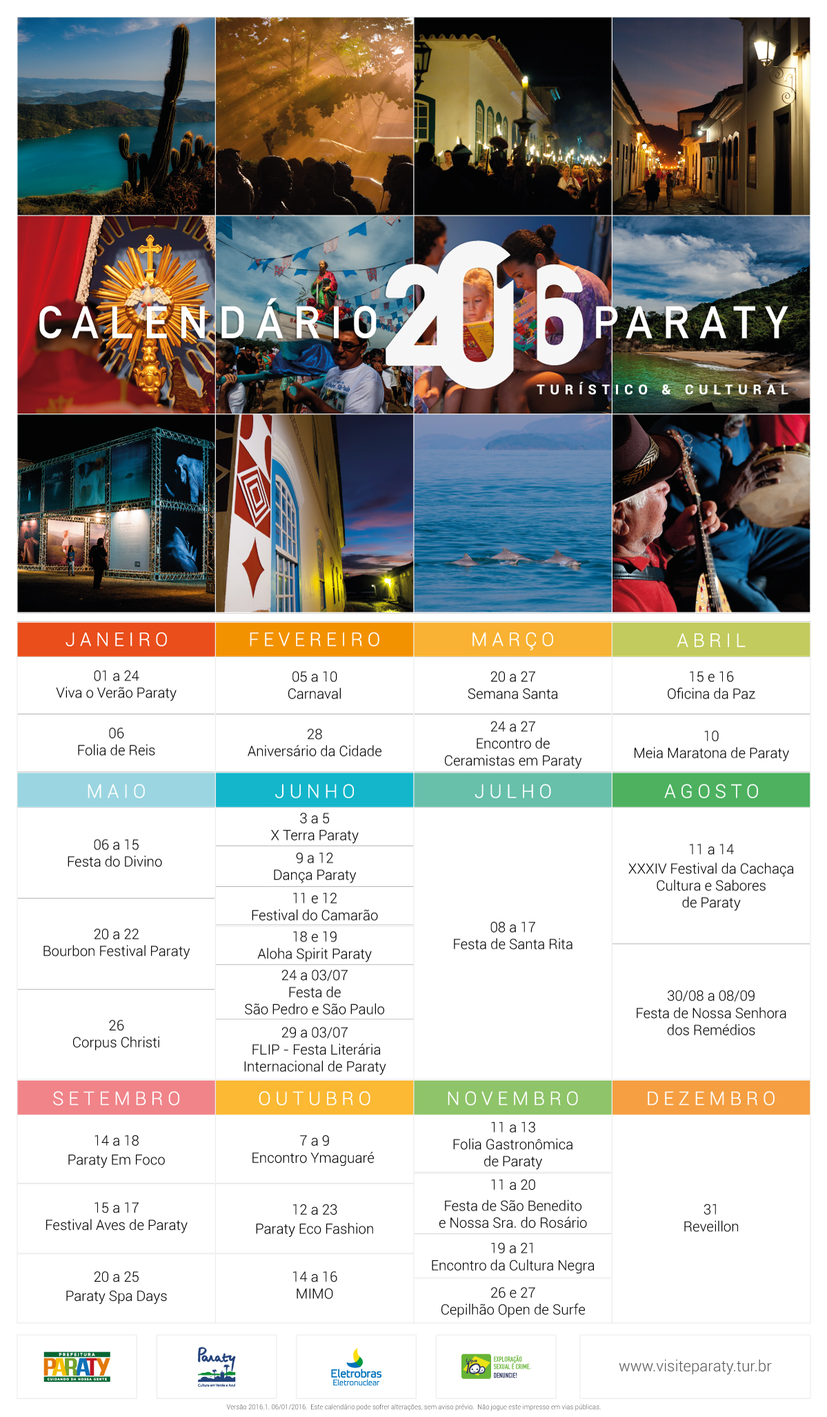 Calendário Turístico e Cultural 2016