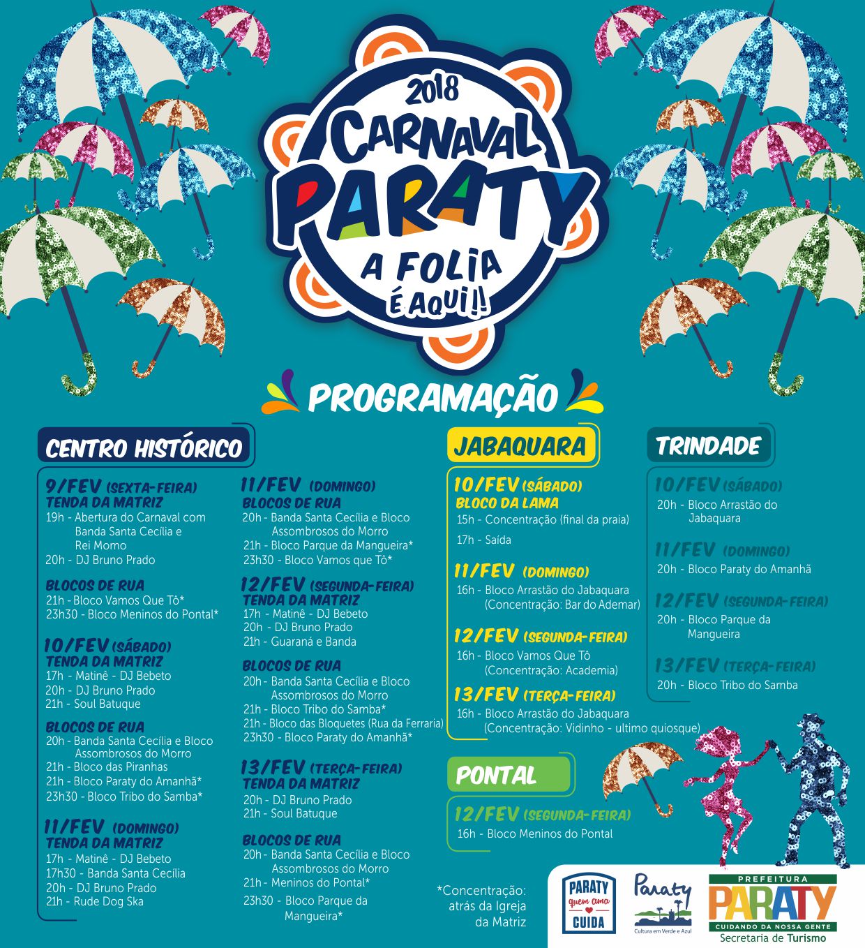 Programação Carnaval 2018