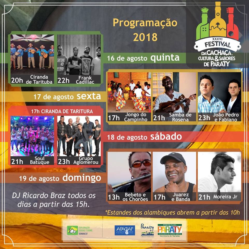 XXXVI Festival da Cachaça, Cultura e Sabores de Paraty