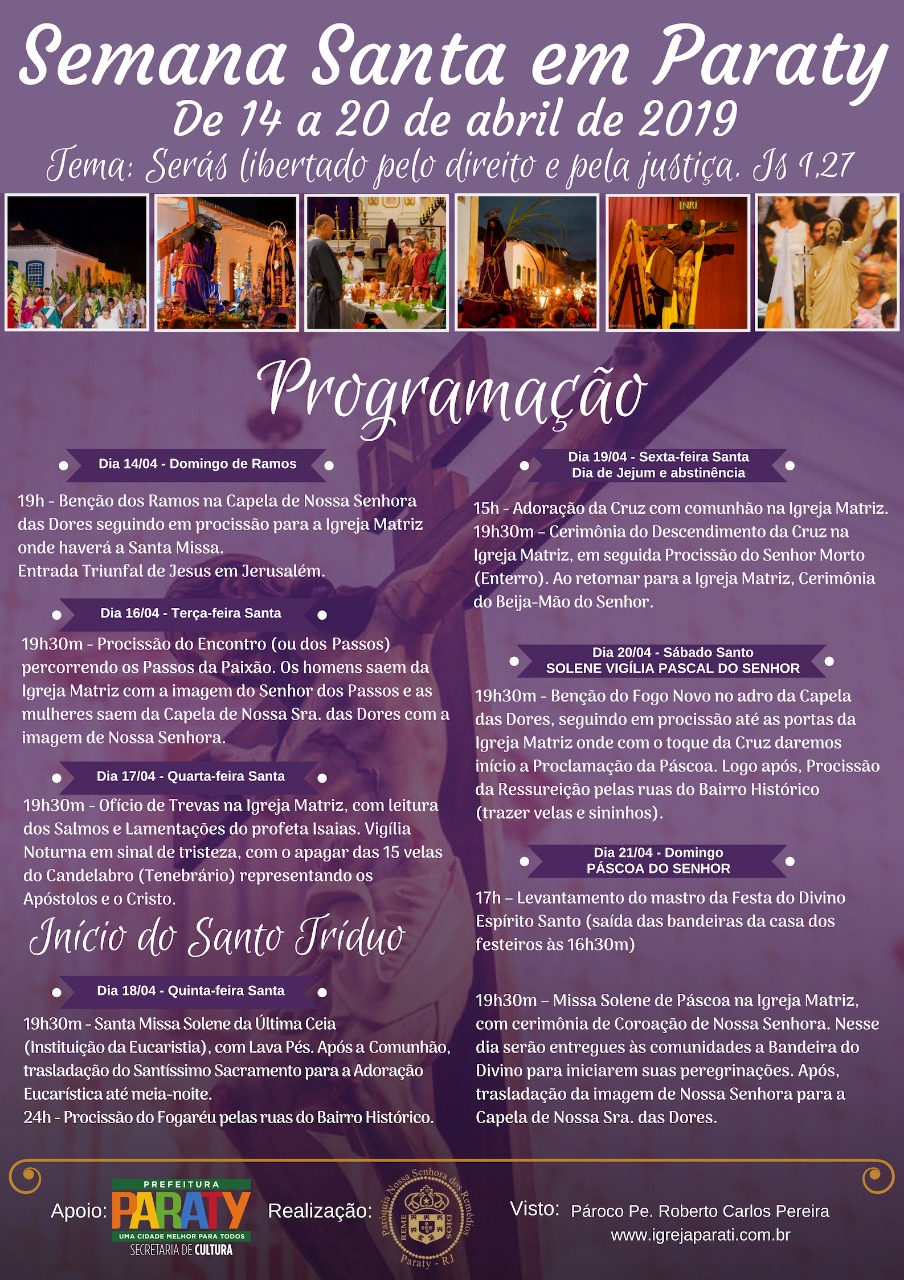 Programação Semana Santa