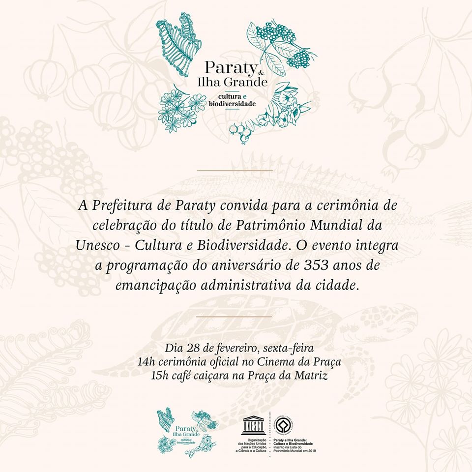 Cerimônia de Celebração do Título de Patrimônio Mundial da Unesco