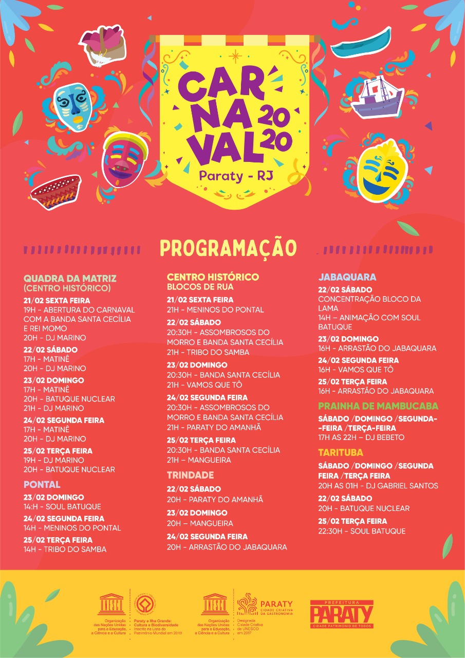 Programação Carnaval 2020!