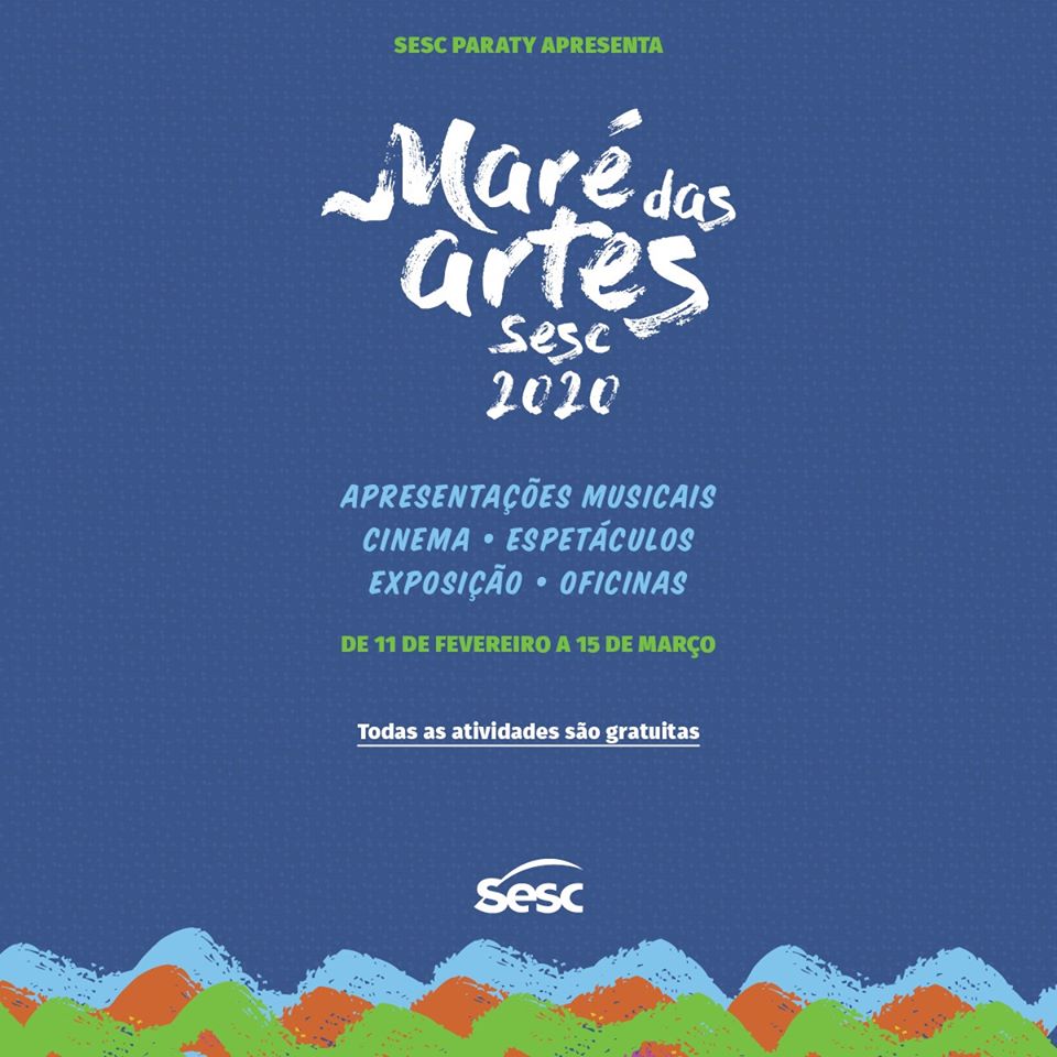 Março com shows e oficinas no Sesc Paraty